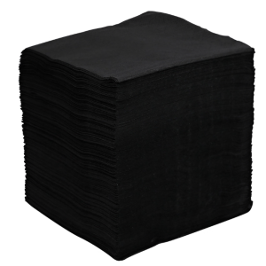 Beverage Napkins 9"x9", 2-Ply, Black